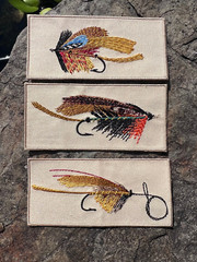 Fly fishing 3 pack patch collection nature outdoor enthusiast embroidered patch