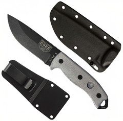ESEE-5 Survival Fixed Blade Knife | Black Blade, Plain Edge (ESEE-5P-E)