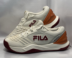 Fila Women’s Size 6.5 Axilus 3 Tennis Shoe Beige Red Orange