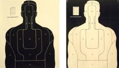 (25 PACK) BT-5 San Diego Training Target, 21″ x 24″, Black or White, SHIPS FREE