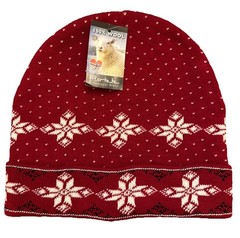 NWT Rokk Norwegian Brand Norway Unisex One Size Red Beanie Hat 100% Wool Cozy
