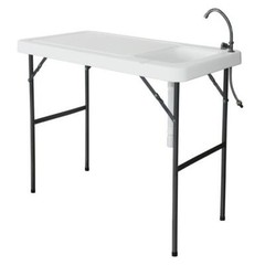 Outdoor Folding Portable Fish Hunting Cleaning Cutting Table Camping Sink Faucet