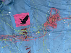 French Paragliding Parachute, canopy, photo shoot, decoration, 40 ft X 8 ft.