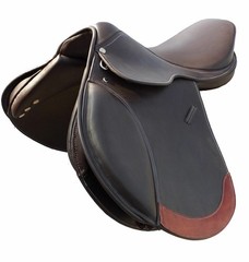 Leather Jumping/Close Contact Double Flap Changeable Gullets System Horse Saddle
