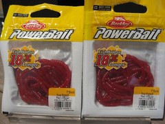 2 Packs 75ct Berkley Soft Fishing PowerBait – Power Wigglers – Red Wiggler