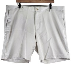 Chaps Golf Performance Flat Front Shorts Mens 42 Stone Beige Classic Preppy