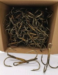 Treble Hooks size 8/0 36pcs New Bronze
