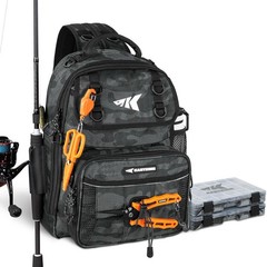 KastKing BaitSpace Fishing Sling Bag, Fishing Backpack with Rod & Beverage