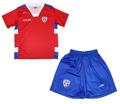 Arza Youth Soccer Uniform Costa Rica 100% Polyester Kids and Boy Red