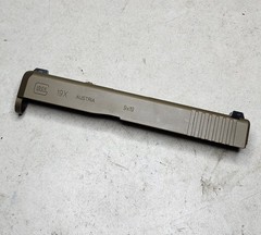 Used OEM Glock 19x ~ Gen5 Bronze FDE Slide G19 9mm Stripped G5 Gen 5 Night Sight
