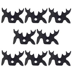 8 Pack Plastic Moosehead Pool Billiard Cue Bridge Head (Black)