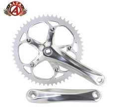 ALTA GENUINE ALLOY 52 TEETH 540 TRACK CRANKSET 175MM LONG IN MATT SILVER
