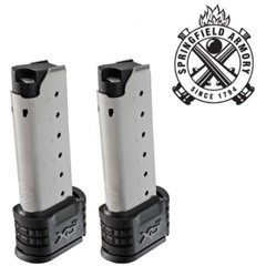 2 – Springfield OEM XDS .45 ACP 7 Round Stainless Magazine w/ Sleeve 7rd Mag