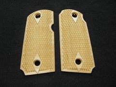 Maple Double Diamond Kimber Micro 9 Grips Checkered Engraved Textured