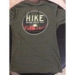 The Duck Company unisex Long Sleeve T Shirt Med Graphic Hike Because People Suck