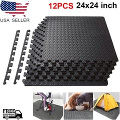 Puzzle Exercise Mat 24″x24 ½ In, EVA Interlocking Foam Floor Tiles for Home Gym