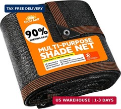 90% Shading Rate 8’x10′ Black Shade Cloth,UV Resistant Durable Mesh Tarp with Gr