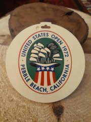 United States Open 1972 Pebble Beach~ California Bag Tag WORLD FAMOUS Nice Tag