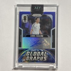 2026 LIONEL Scaloni Panini Prizm World Cup Blue Global Graphs Auto Argentina /49
