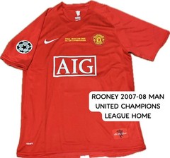 WAYNE ROONEY SIGNED MANCHESTER UNITED 2007-2008 JERSEY BECKETT COA