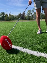 Football Snapper Stick, Telescoping Training Tool, Easily Collapsable