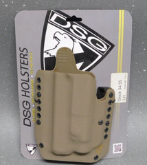 DSG Arms LH Tan Kydex Alpha Duty Holster for Glock 34/35 w/ Streamlight TLR-1