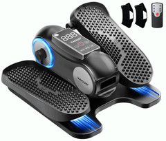 Under Desk Elliptical for Seniors, Quiet Electric Pedal, Remote, 12 Speeds