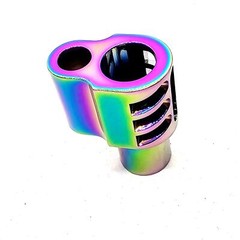 1911 COMMANDER style Compensator Muzzle Brake .45acp Polished Titanium Finish