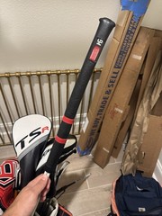 Real Leather Alignment Stick Cover Black Red