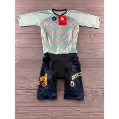 Pactimo Mens XS MTCX Cycling Speedsuit Mint Green Navy Blue Missoula Montana NWT