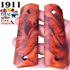 Grip for 1911 THAI Natural pattern from real wood heartwood Auspicious wood Gun