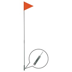 Manufacturer Varies Bike Flag W/ 1/4 in x 6 ft Pole and Mounting Bracket,