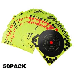 50/100 Pack 8″ Shooting Targets – Reactive Splatter Paper for Rifle/Gun Practice