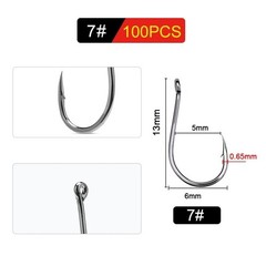 100pcs Circle Fishing Hooks 1# 1/0 5/0 Ultra Sharp Carbon Steel Octopus Offset