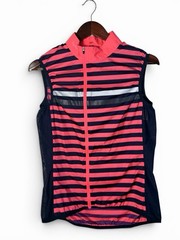 Rapha Brevet Gilet Medium Womens Navy Pink Full Zip Lightweight Cycling Vest
