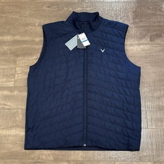 NWT Callaway Mens XL Peacoat Blue Quilted Puffer Golf Vest New Sun Protection E1