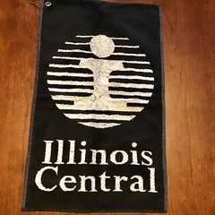 Central Illinois RR SIR CHRISTOPHER HATTON GOLF BAG CLUB COTTON TOWEL BLACK
