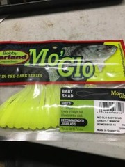 Bobby Garland MGBS127-18 MO’ Glo Baby Shad Glow-In-The-Dark, 2″ Ghastly Minnow