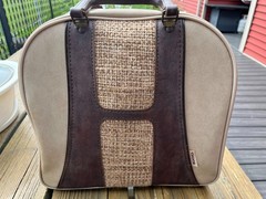 Vintage Brunswick Bowling Bag Brown Tan Tweed Theatre, Movie Prop & Display