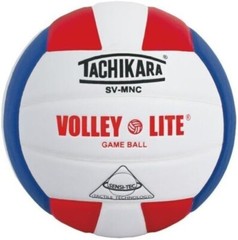 Tachikara SV-MNC Volley-Lite Ball ( Scarlet/White/Royal )