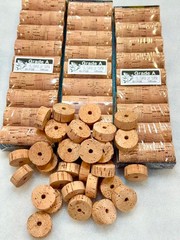 Cork Rings, 50 Grade A Natural, 1 1/4″ x 1/2” x 1/4″ Hole