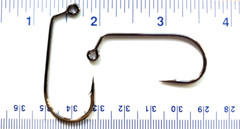 100 or 1000 black nickel 60 degree round bend jig hooks – 32786
