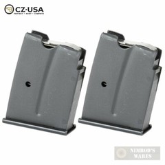 TWO CZ 452 453 .22WMR .22 MAGNUM 5-Round MAGAZINES Steel 12006 FAST SHIP