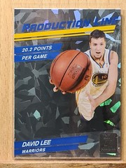David Lee #18 2010-11 Donruss Cracked Ice Production Line Warriors L0123A