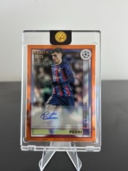 2022-23 Topps Merlin UEFA UCC PEDRI AUTOGRAPH Orange /25