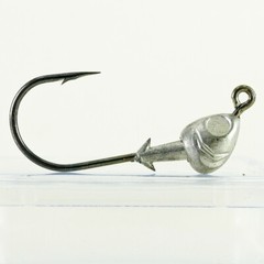 (25 Pack) FISH HEAD JIGHEAD – 1/8 oz – Heavy Duty Wide Gap 3/0 Saltwater Hook 