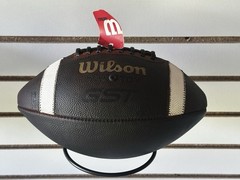 Wilson GST TDJ Youth 12-14 Leather Football GAME PREPPED –