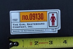 Girl Skateboards Chocolate Label Red Yellow Z58a Vintage Skateboarding STICKER