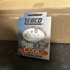 Zebco Carp Cool Barbless Rigs Size 8 B.S 6lb 0.18mm, 10pcs
