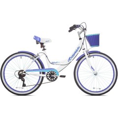 62443 24″ Bayside Multi-Speed Girl’s Bike, White/Purple